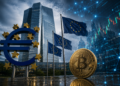 Imagen del BCE sobre métodos de pago en Europa, con criptomonedas y stablecoins en niveles mínimos de aceptación.