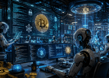 Robots de IA revisando código de proyectos de Bitcoin.