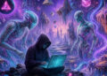 Una persona usando sistemas de IA para hackeos.