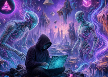 Una persona usando sistemas de IA para hackeos.