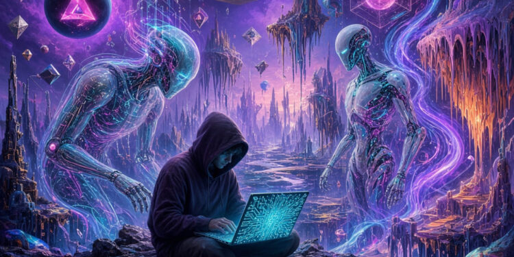 Una persona usando sistemas de IA para hackeos.