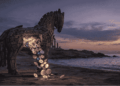Caballo de Troya lleno de criptomonedas.