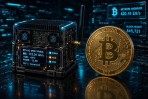 Un mini ASIC para minar BTC.