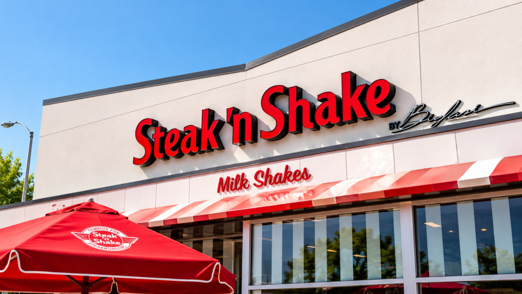 Fachada de la franquicia de hamburguesas Steak ‘n Shake