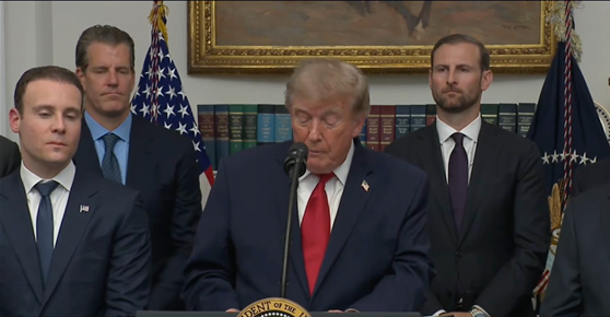 Captura de pantalla del presidente Trump.