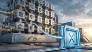 red que representa a los bancos interconectada con Ripple