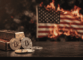 Lingotes de oro y BTC.