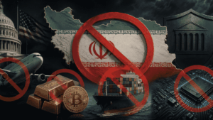 Imagen conceptual que ilustra las sanciones de EEUU contra Irán.