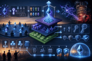 Ethereum aparece protegido por capas de seguridad y redes criptográficas