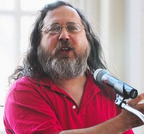 Foto en primera persona de Richard Stallman