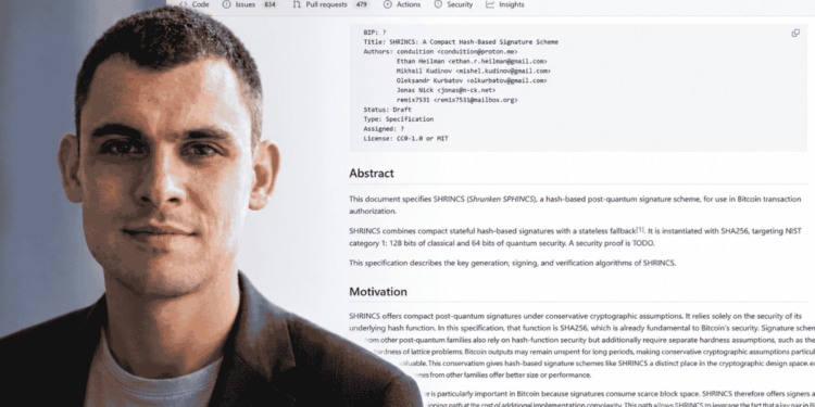 Jonas Nick y screenshot del github con la BIP.
