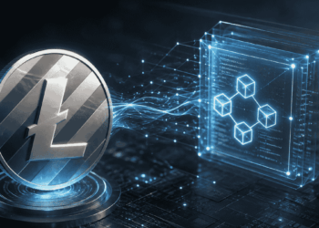 Imagen conceptual que ilustra la incorporación de contratos inteligentes en Litecoin.