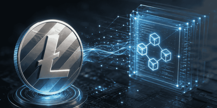 Imagen conceptual que ilustra la incorporación de contratos inteligentes en Litecoin.