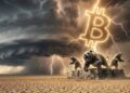 osos huyendo de la tormenta generado por bitcoin