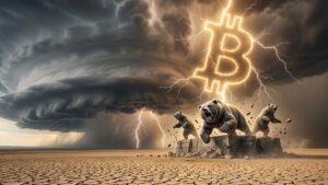 osos huyendo de la tormenta generado por bitcoin
