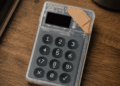 Wallet Coldcard con un parche de emergencia.