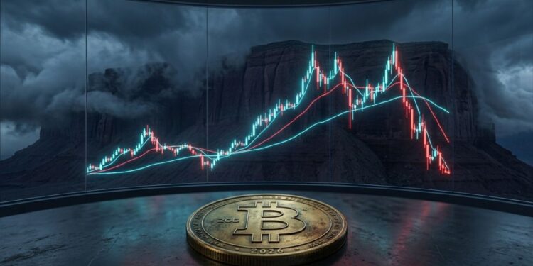 bitcoin con una gráfica de precio