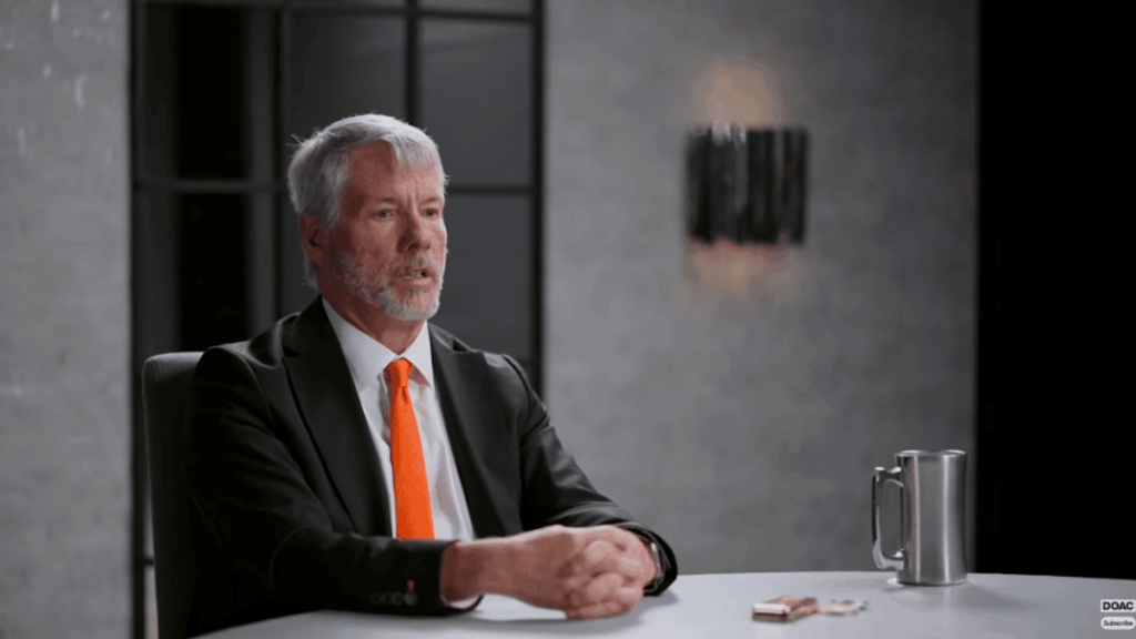 Michael Saylor durante la entrevista.