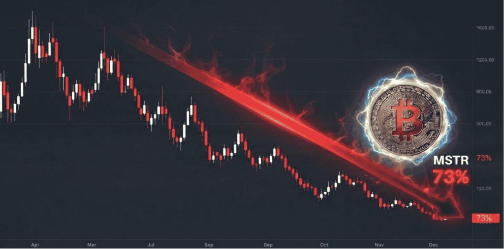 caída de las acciones de Strategy.