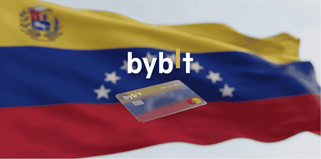 Bandera de Venezuela, logo de Bybit.