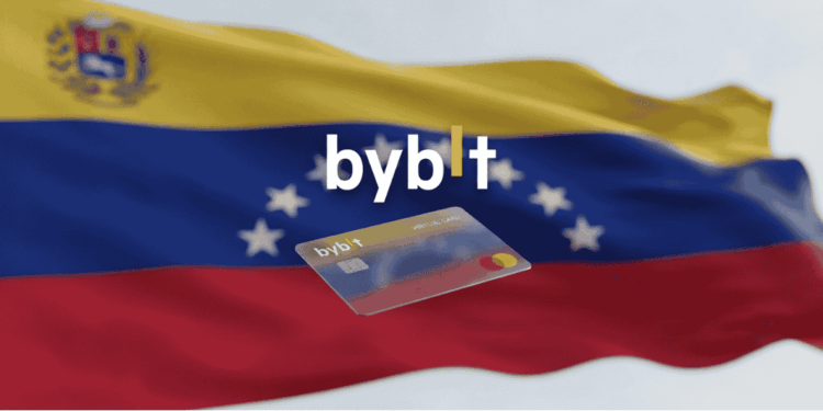 Bandera de Venezuela, logo de Bybit.