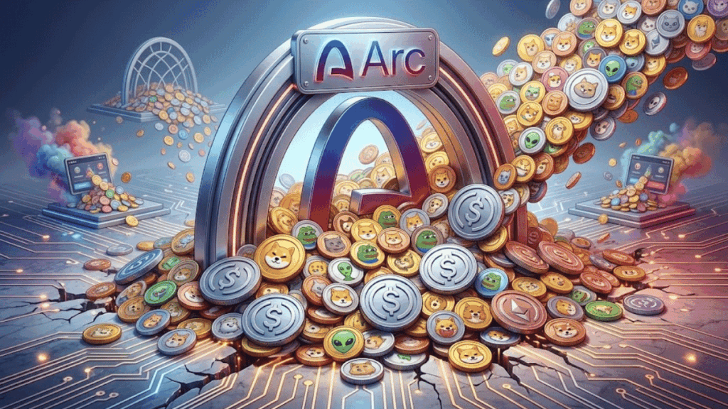 Imagen que simboliza la red Arc llena de memecoins.