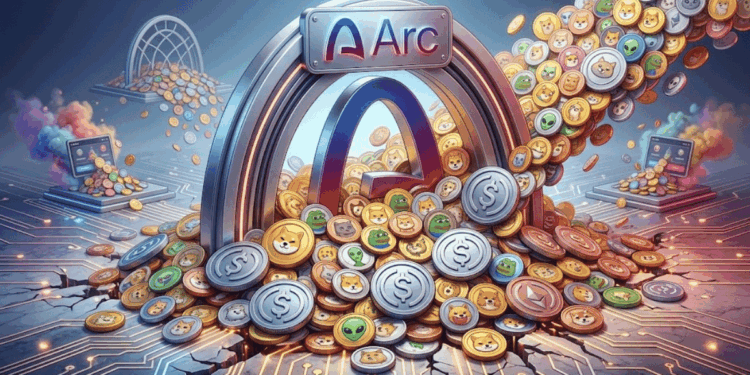 Imagen que simboliza la red Arc llena de memecoins.