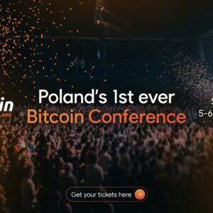 Banner promocional de la primera conferencia de Bitcoin en Polonia, 5-6 de octubre 2026.