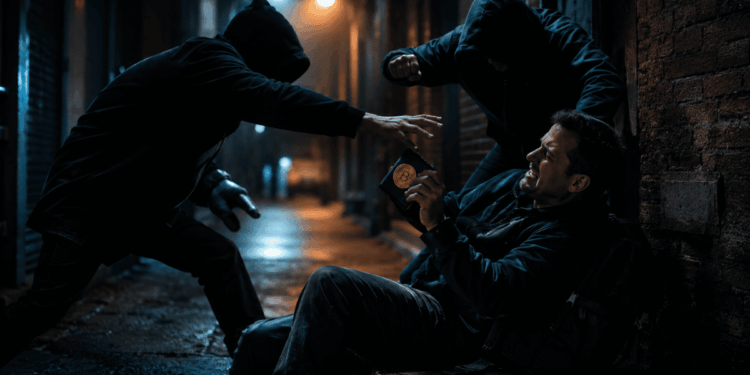 Delicuentes atacan a un portador de bitcoin.