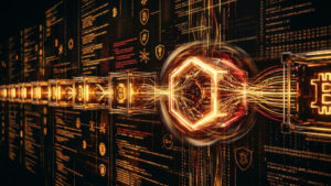 La cadena de bloques Bitcoin procesando transacciones.