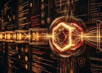 La cadena de bloques Bitcoin procesando transacciones.