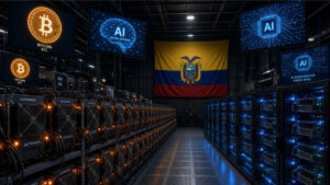 Un centro de datos con cómputo para la minería de Bitcoin y para la IA.