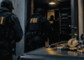 Funcionarios del FBI entrando a la red de estafas.