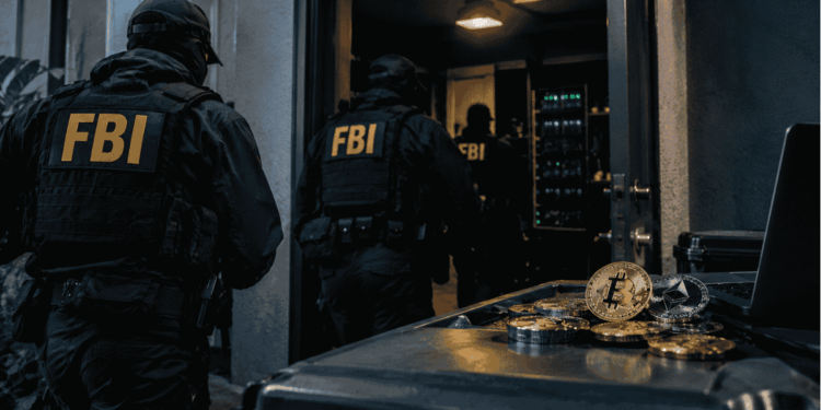 Funcionarios del FBI entrando a la red de estafas.