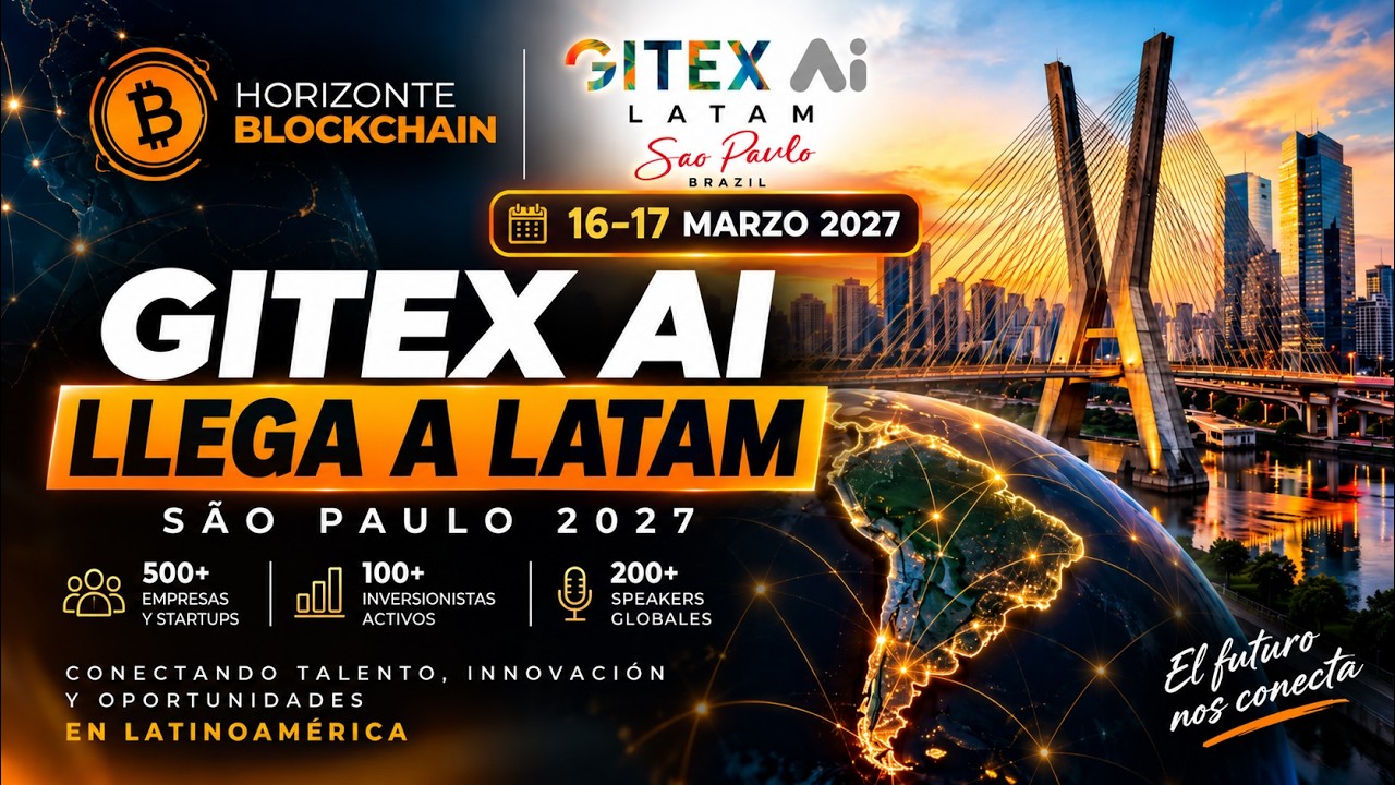 Banner del evento GITEX AI LATAM 2027 en São Paulo, 16-17 de marzo.
