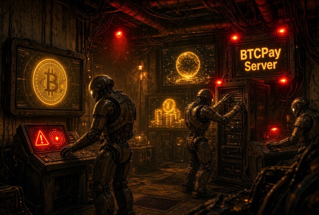 Robots de IA atacando la plataforma BTCPay Server.