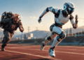 Un robot compitiendo con un minero de BTC.