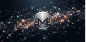 Logo de Monero. Red de criptomonedas.