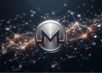 Logo de Monero. Red de criptomonedas.