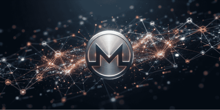 Logo de Monero. Red de criptomonedas.