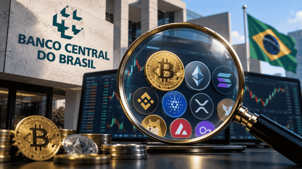 Imagen que simboliza la vigilancia del Banco Central de Brasil sobre la industria de las criptomonedas.