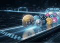 Una carrera de criptomonedas.