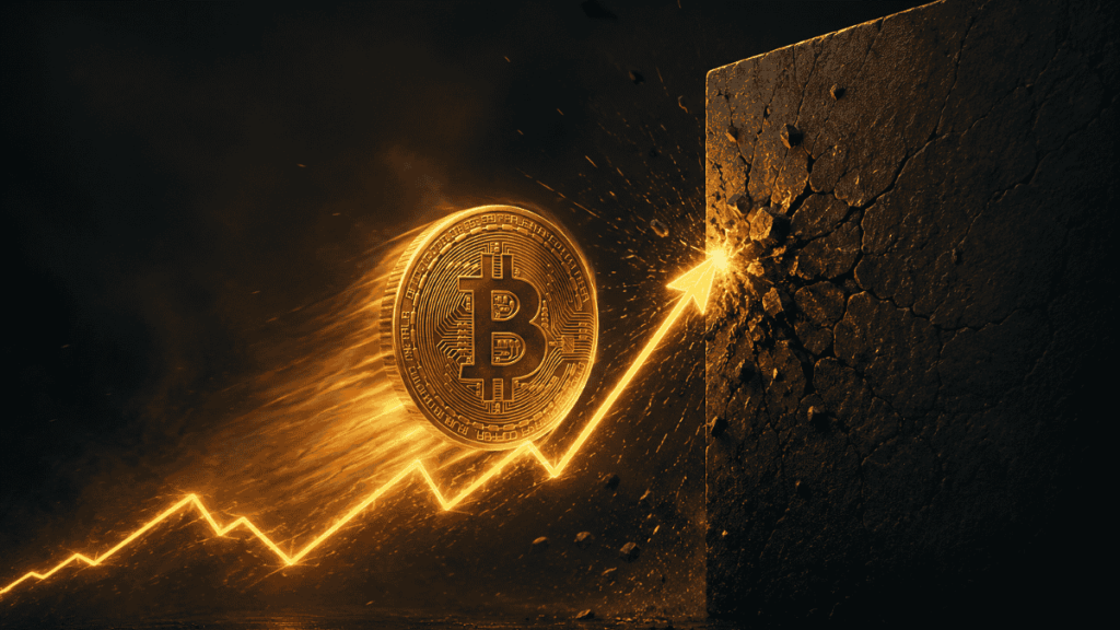 Bitcoin chocando con una resistencia.