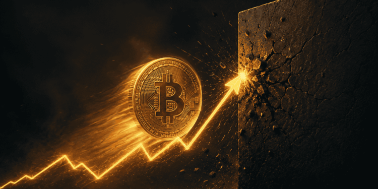 Bitcoin chocando con una resistencia.