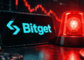 Logo de Bitget, sirena de alerta.