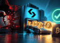 Imagen conceptual que simboliza la rehabilitación de retiros de bitcoin desde Bitget.