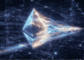 Logo de Ethereum desplazándose rápido.