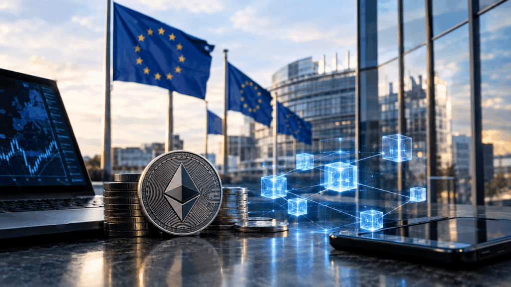 Ethereum y tecnología blockchain frente a instituciones financieras europeas.
