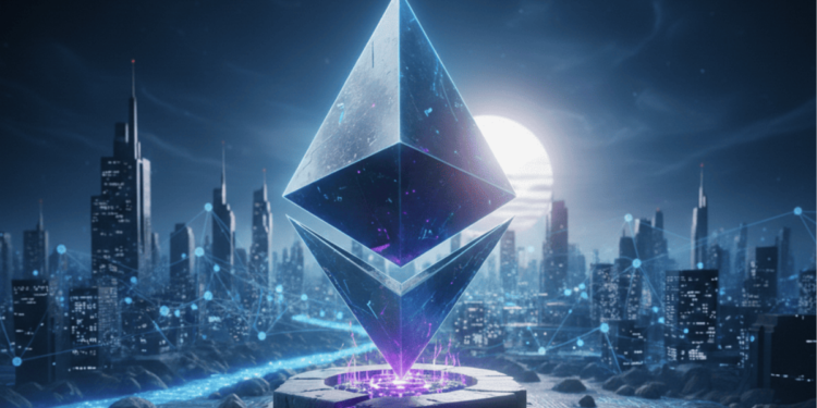 El logo de la red Ethereum.