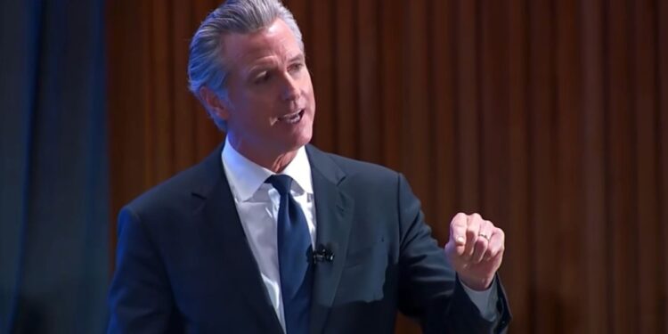 Gavin Newsom, gobernador de California.